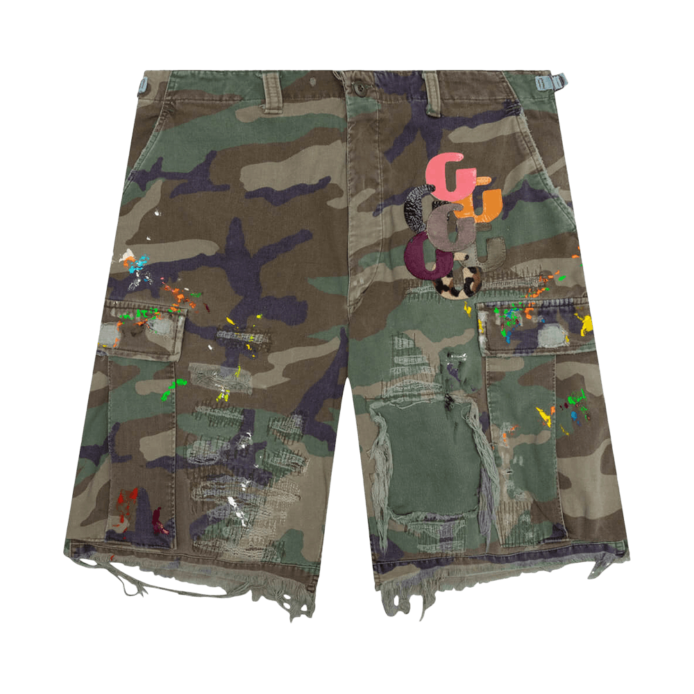 パンツ GALLERY DEPT G PATCH CAMO CARGO SHORTS GALLERY DEPT. G PATCH CARGO SHORTS | WOODLAND CAMO