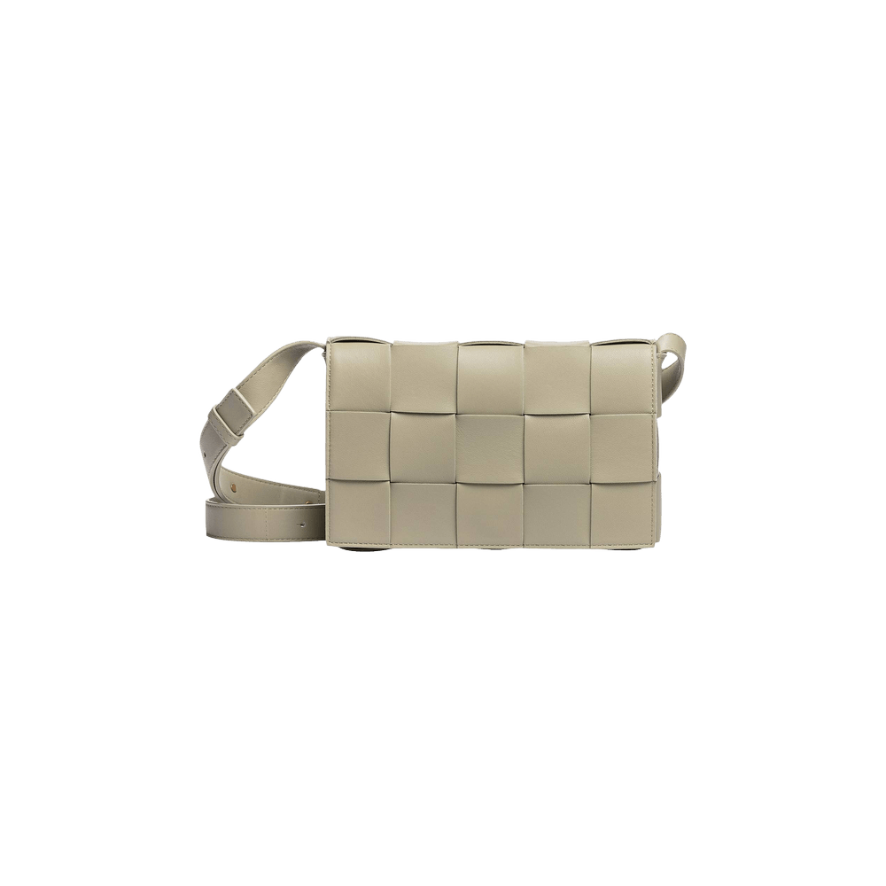 Bottega Veneta Khaki Small Loop Camera Bag 2916 Travertine Gold