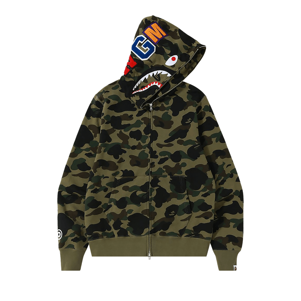 Bape shark zip tee online