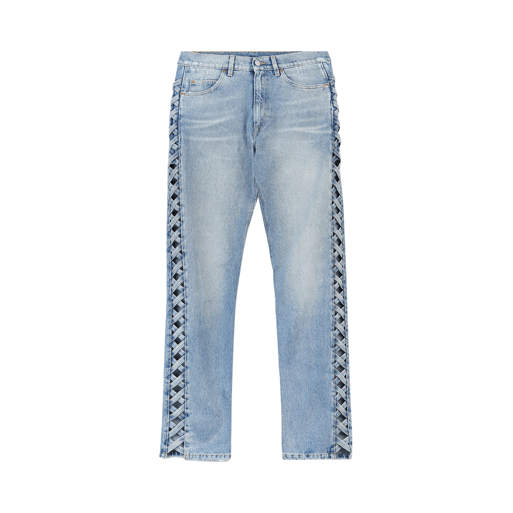 Buy Martine Rose Cross Hatch Jean 'Blue Wash' - MRSS22225DM BLUE