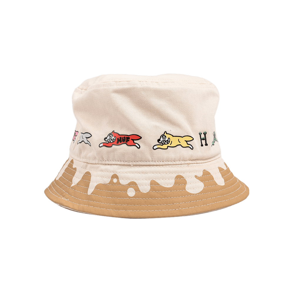 Size l/xl Icecream x HUF Running Dog Bucket Hat 'Natural'