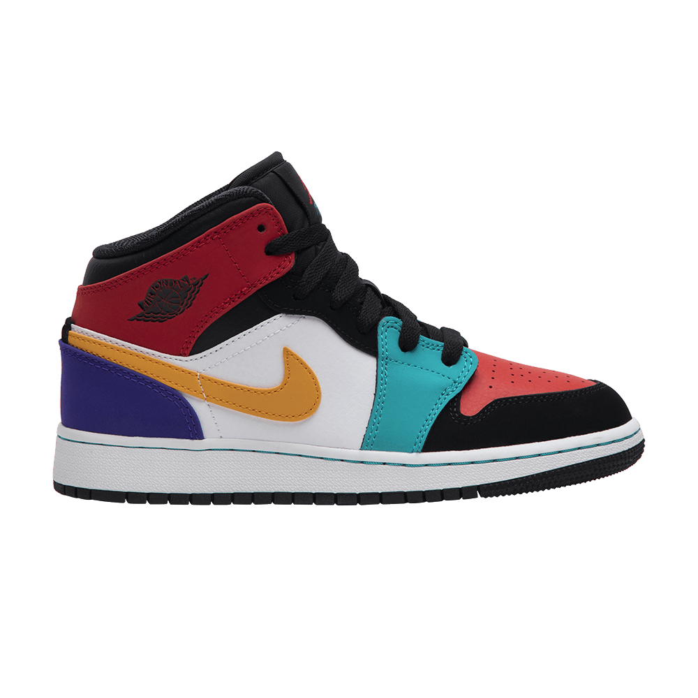 Air jordan 1 mid gs black multicolor shop
