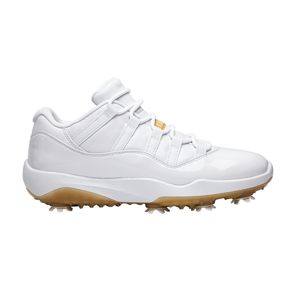 Jordan 11 retro low sale golf white metallic gold