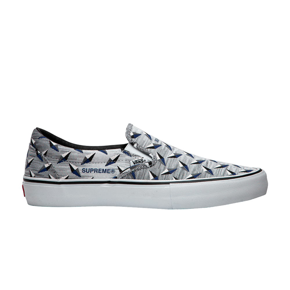 Vans x Supreme Slip-On Pro Diamond Plate Sneakers - White