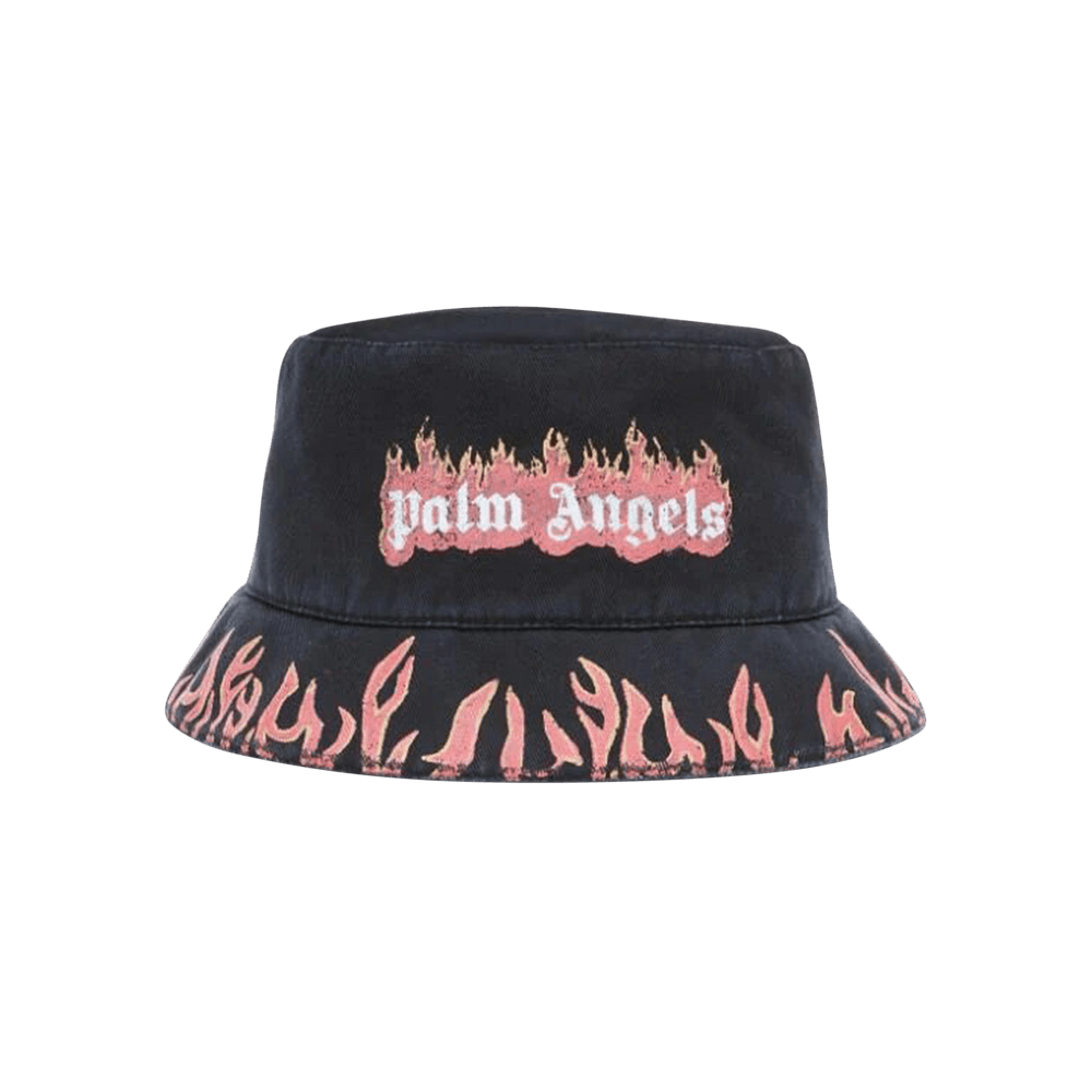 Buy Palm Angels Burning Bucket Hat 'Black/Red