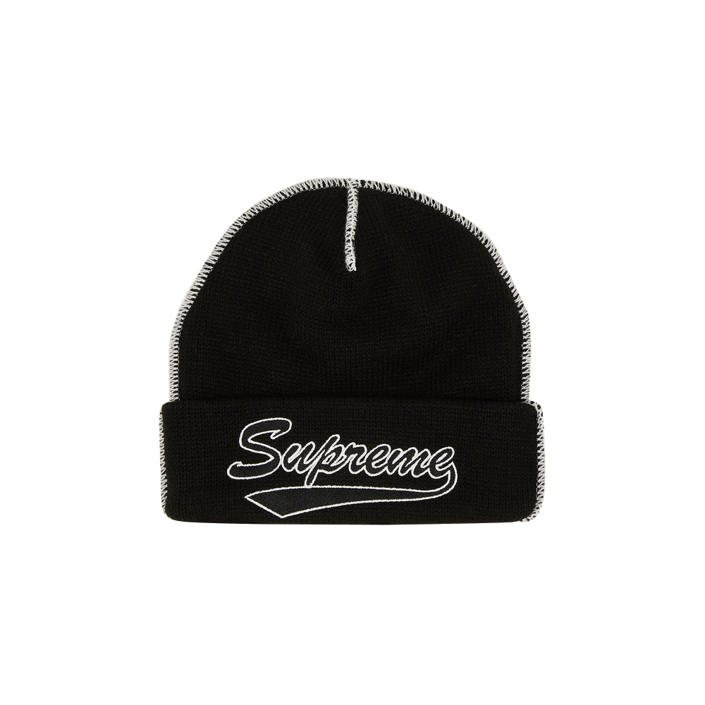 Supreme Contrast Stitch Beanie 黄色