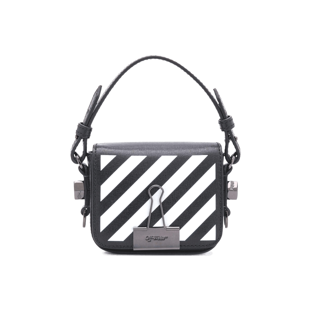 Buy Off-White Diagonal Baby Flap Bag 'Black ' - OWNA087E194231071001