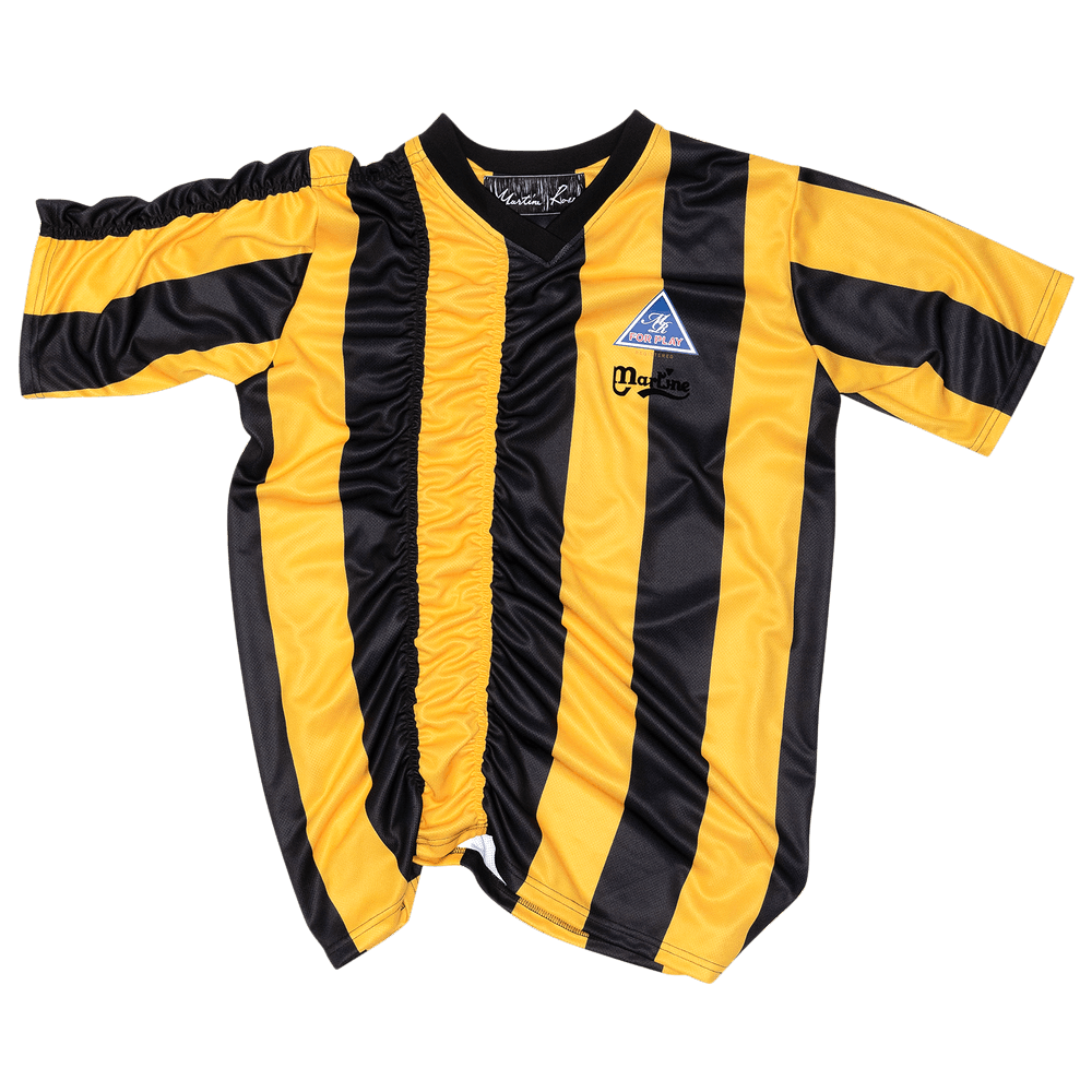 Buy Martine Rose Ruched Football Top 'Yellow' - MRAW19125