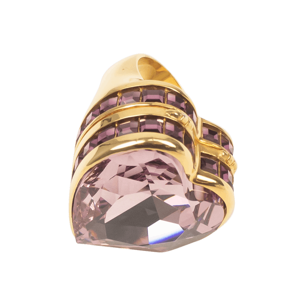 Buy Ambush Heart Box Crystal Ring 'Gold/Pink' - 12112113 0