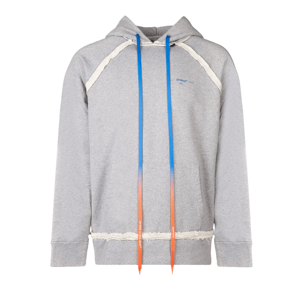 Buy Off White Acrylic Arrows Incomp Hoodie Melange Grey
