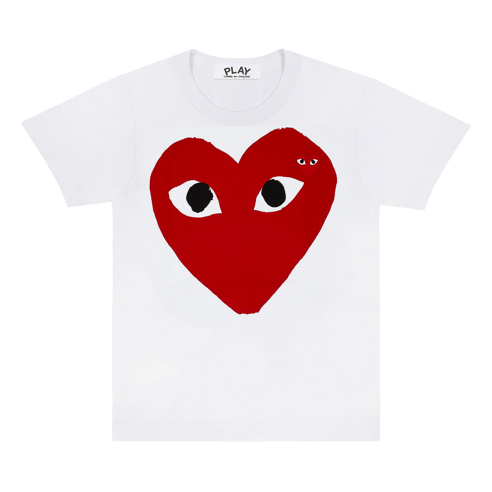 Buy Comme des Garçons PLAY Heart Emblem T-Shirt 'White' - AZ T025