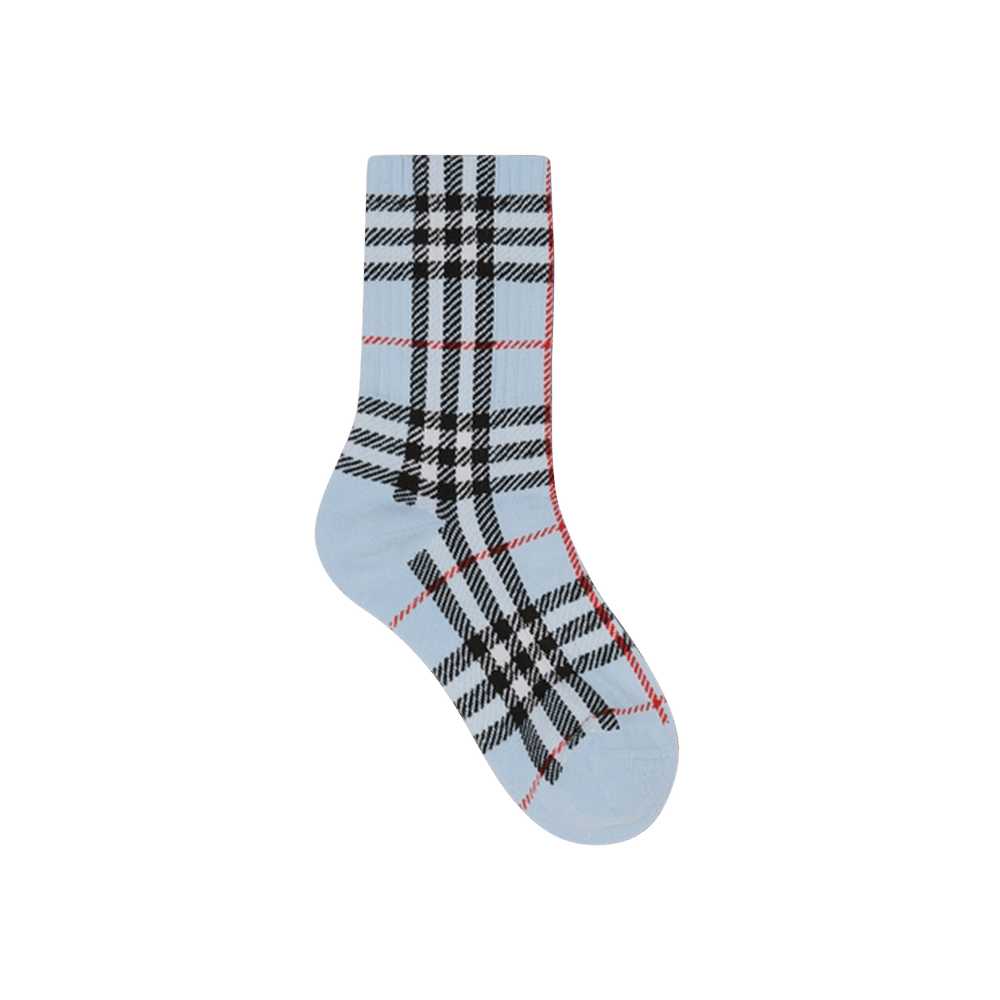 Buy Burberry Vintage Check Intarsia Socks Pale Blue 8057209 GOAT