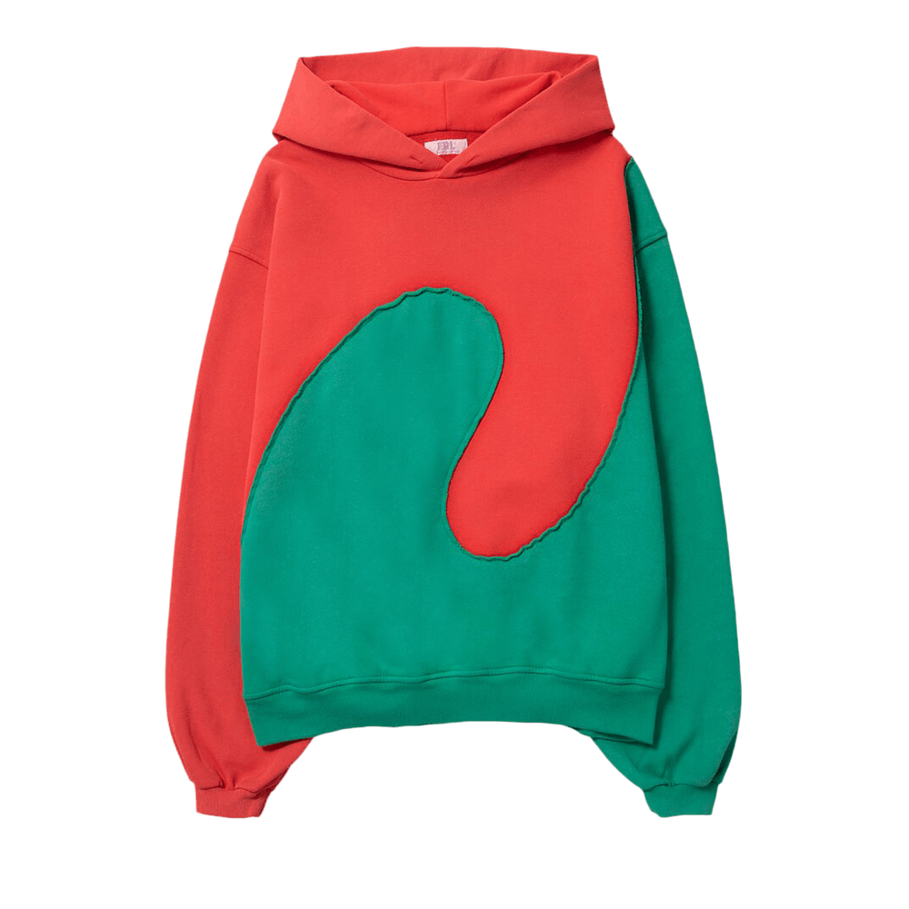 Buy ERL Swirl Fleece Hoodie Red Green ERL05T017 REDG GOAT