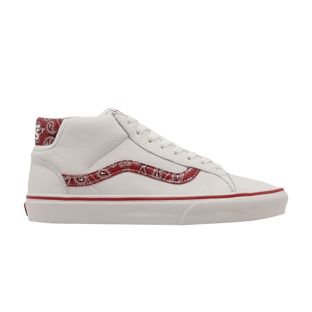 Vans Mid Skool 37 Sport Paisley - White Red