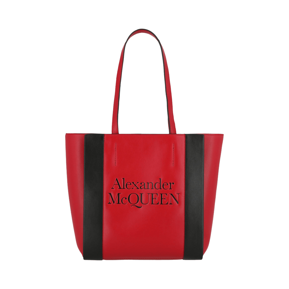 Buy Alexander McQueen Signature Leather Tote Bag 'Red
