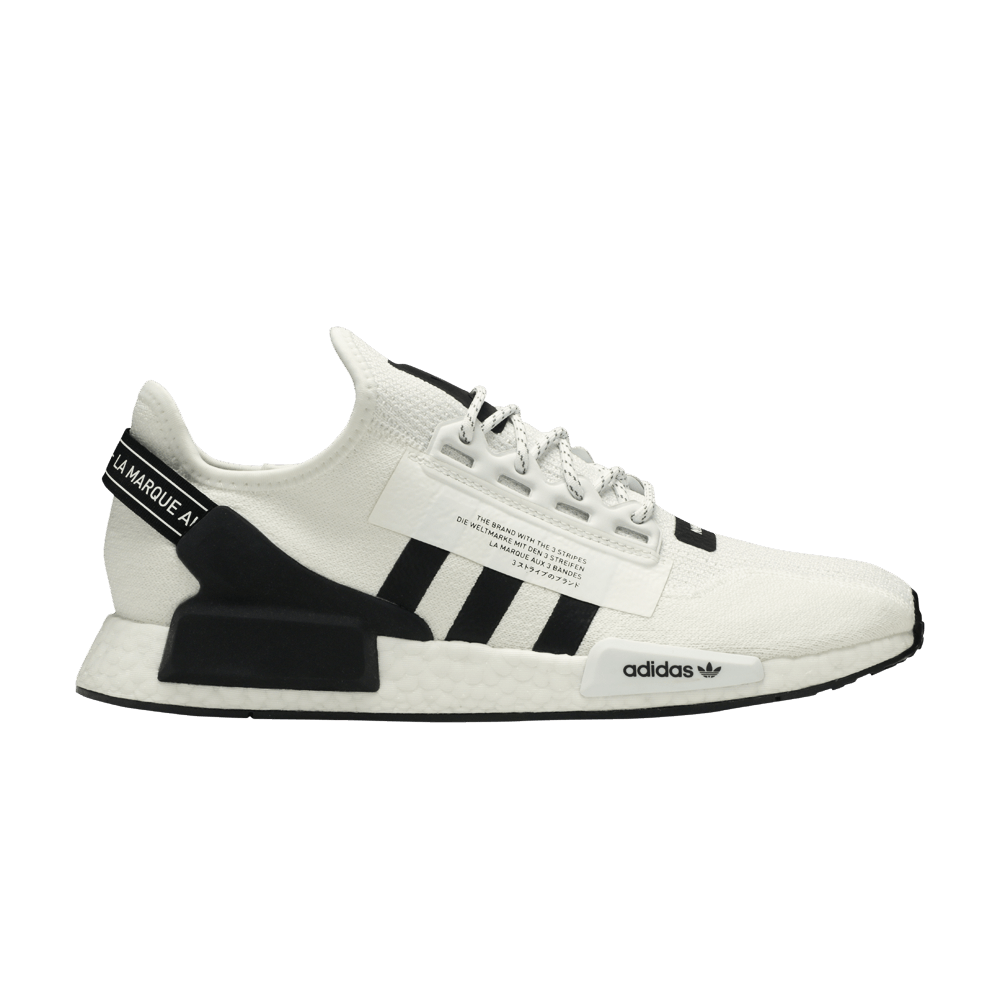 Adidas NMD R1 V2 White Black Men s Shoes Size 9