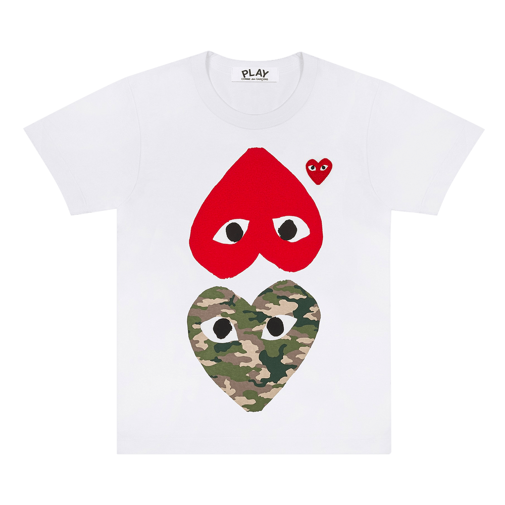 Buy Comme des Garçons PLAY Upside Down Camo T-Shirt 'White' - AZ