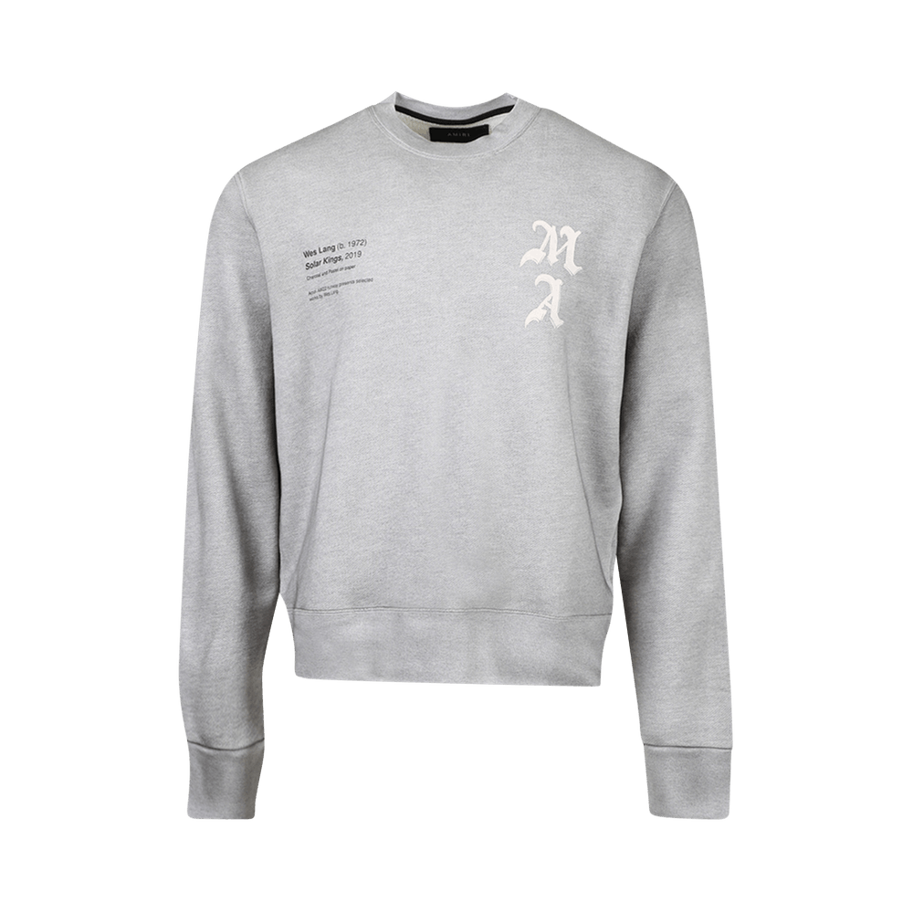Buy Amiri x Wes Lang Solar Kings Crew 'Heather Grey