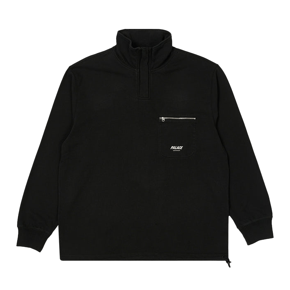 Buy Palace 1/4 Zip 380 Funnel Neck 'Black' - P23CS155 | GOAT IT