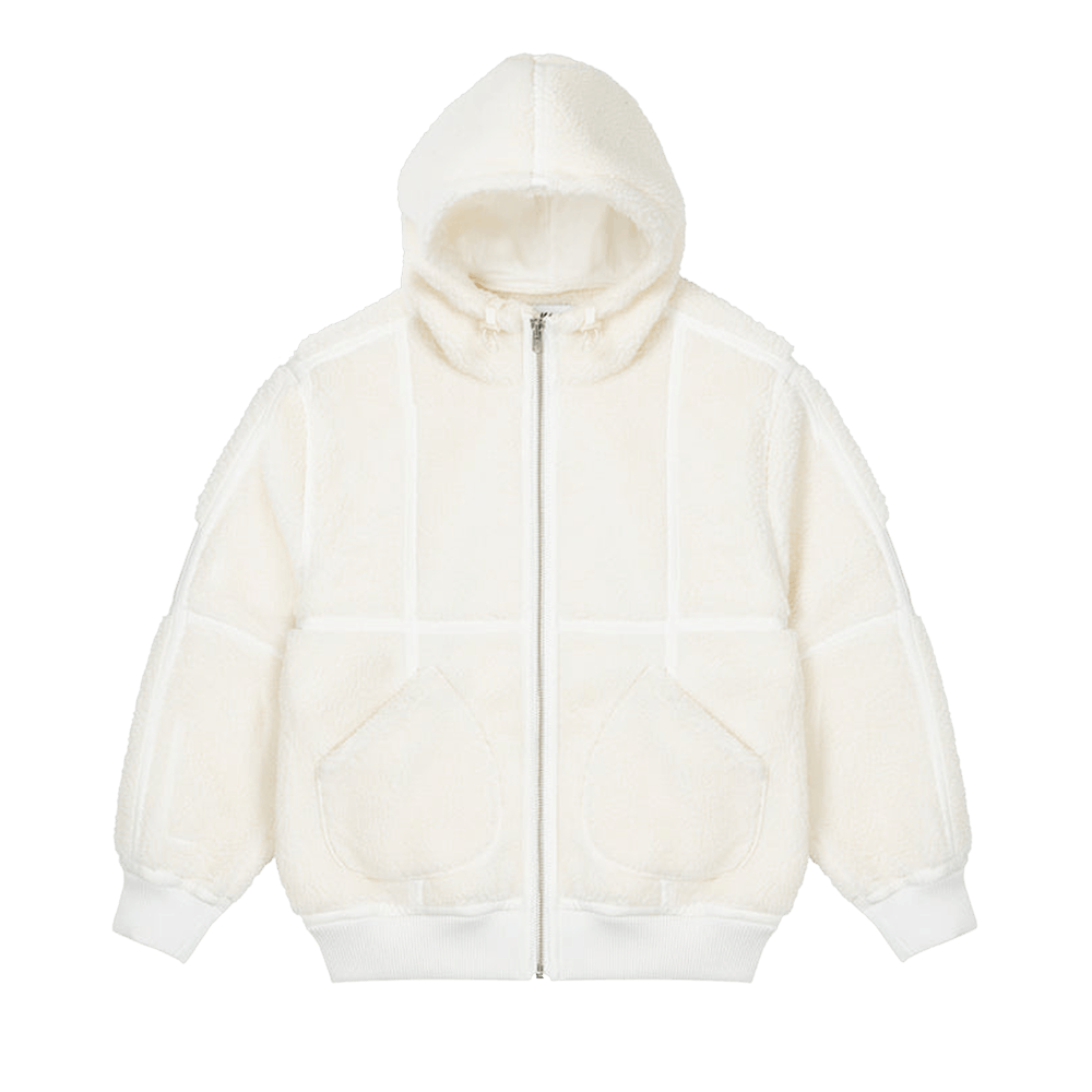 Palace Sherpa Hooded Jacket 'Off White' | GOAT