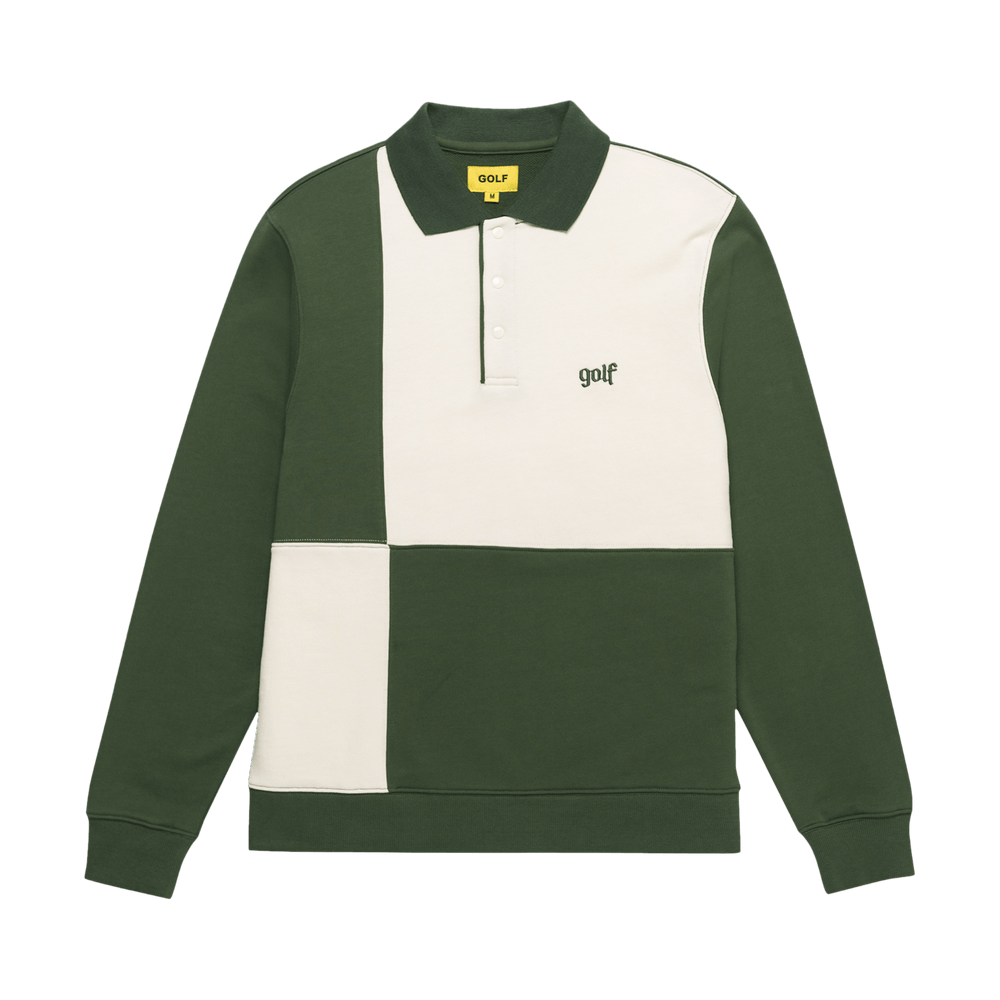Buy GOLF WANG Olde Golf Patch Long-Sleeve Polo 'Green/Cream