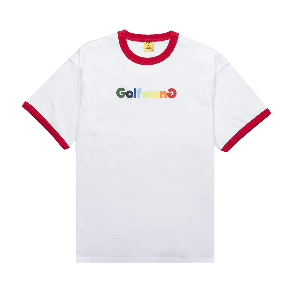 【国内発送】GOLF WANG/HAPPYロゴ リンガーTシャツ org.jpg