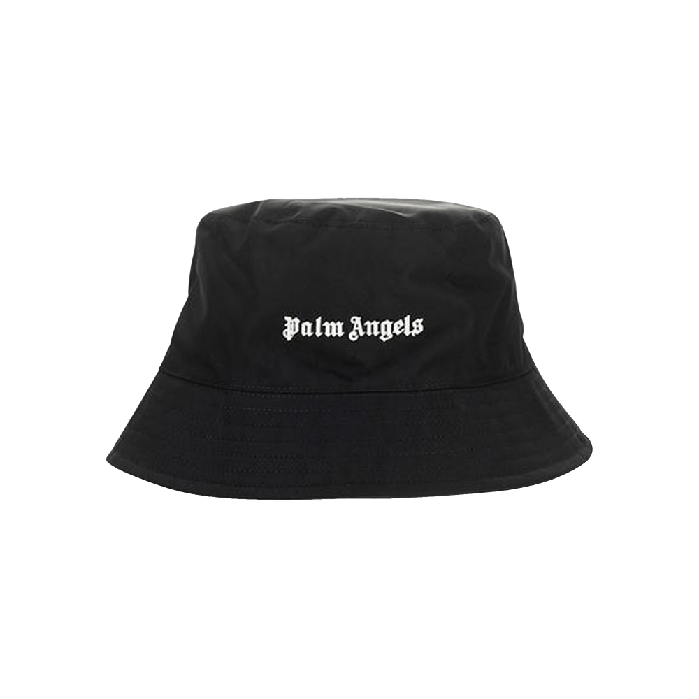 Buy Palm Angels Logo Bucket Hat 'Black/White