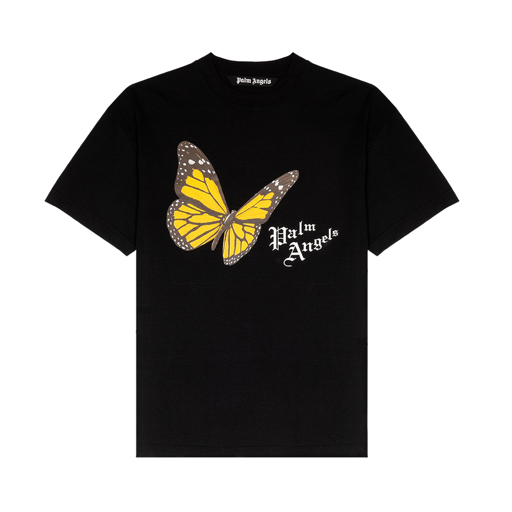 Buy Palm Angels Butterfly T Shirt Black PMAA001S204130141088