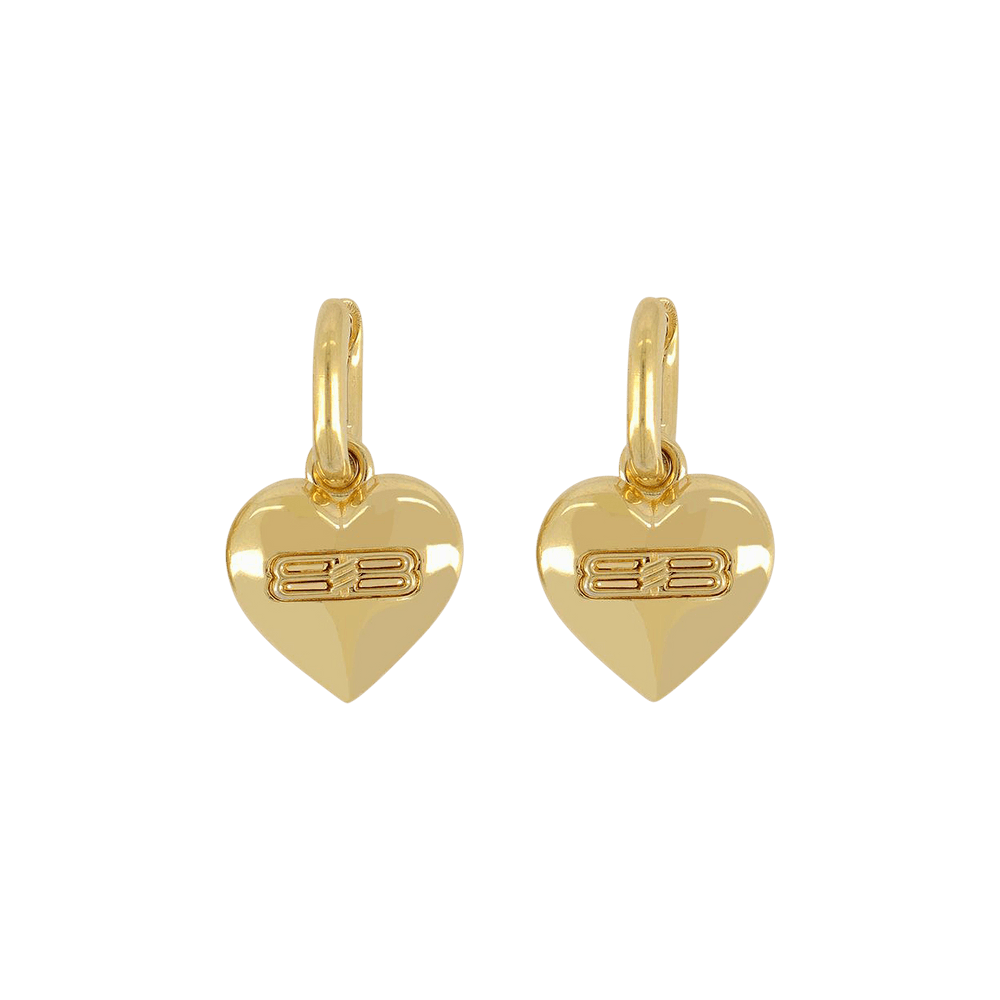 Buy Balenciaga BB Icon Heart Earrings 'Gold' - 700648 TZ99G Buy Balenciaga BB Icon Heart Earrings 'Gold' - 700648 TZ99G