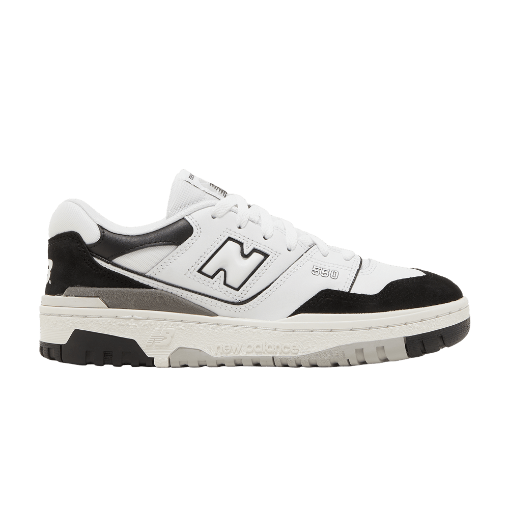 New Balance Kids White & Black 550 Sneakers