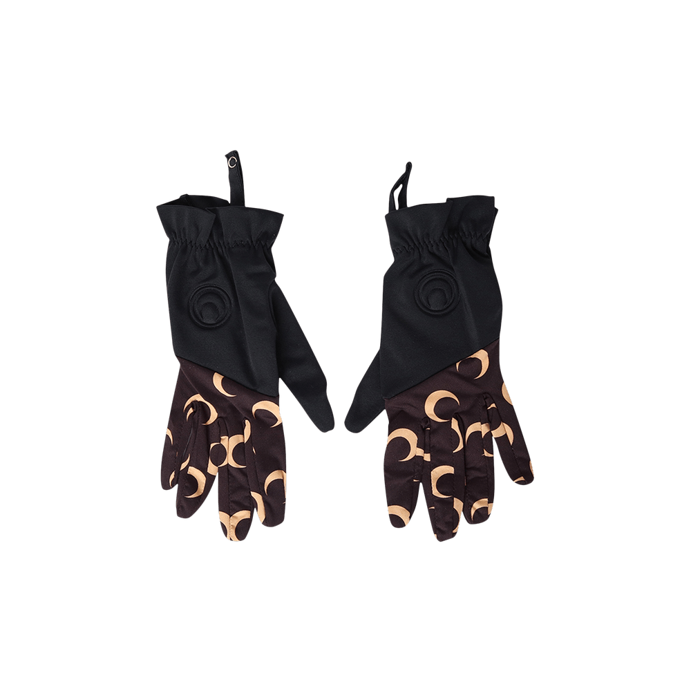 新品！【MARINE SERRE】COLOR BLOCK MOON GLOVES Marine Serre Marine Serre Color Block Moon Logo Print Gloves