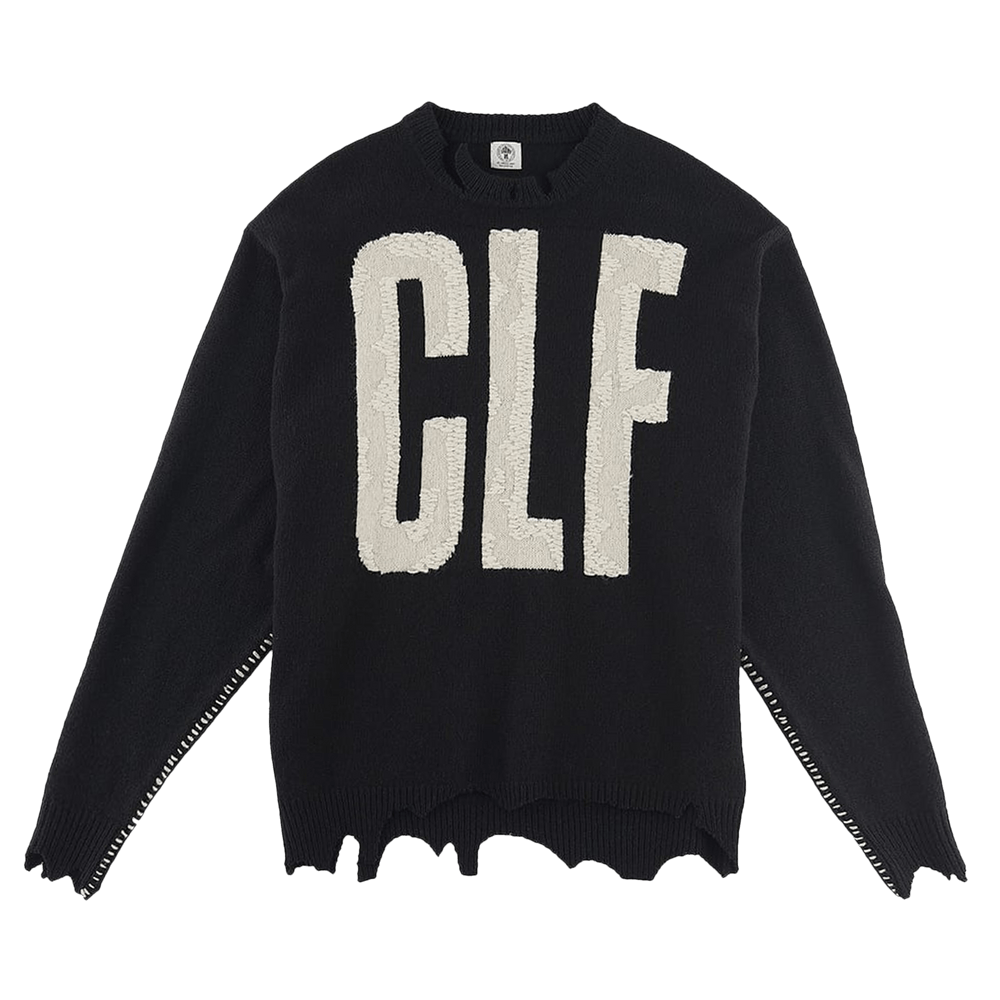 【サイズXL】SAINT Mxxxxxx KNIT / CLF / BLK Buy SAINT Mxxxxxx CLF Long-Sleeve Knit 'Black' - SM A22 0000 033