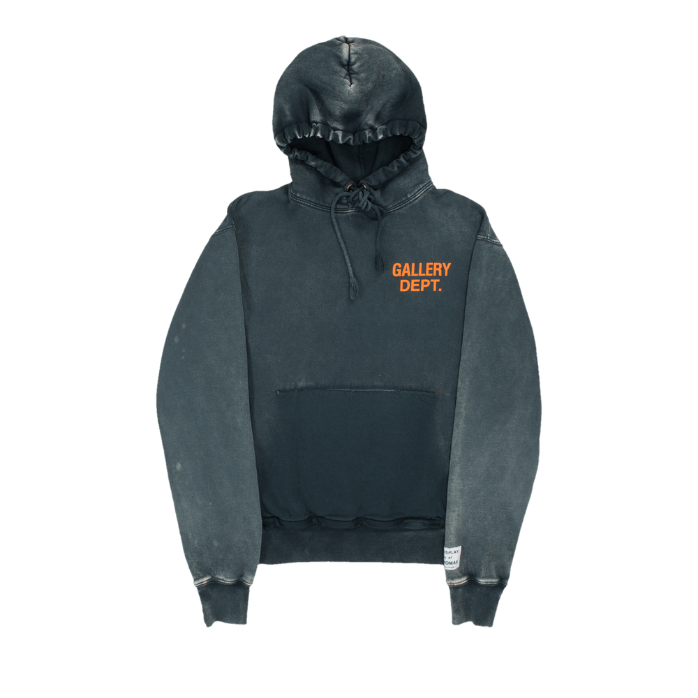 reversible navy french logo hoodie