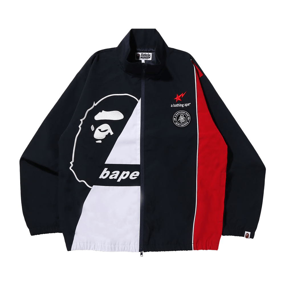 Buy BAPE Ape Relaxed Fit Track Suit Jacket 'Navy' - 1I80 140 002 