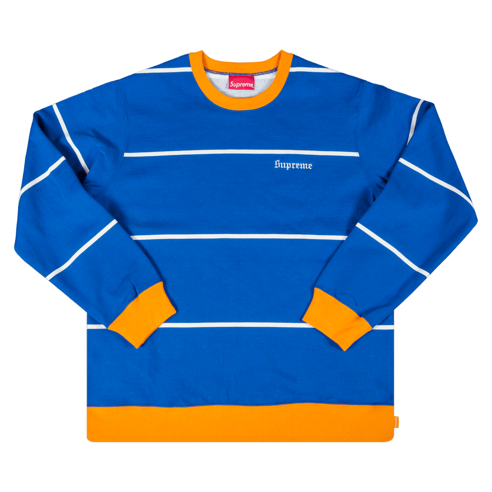 Supreme Crewneck Sweatshirt Mens Medium Navy Blue Authentic 2017 Step Arc  Logo