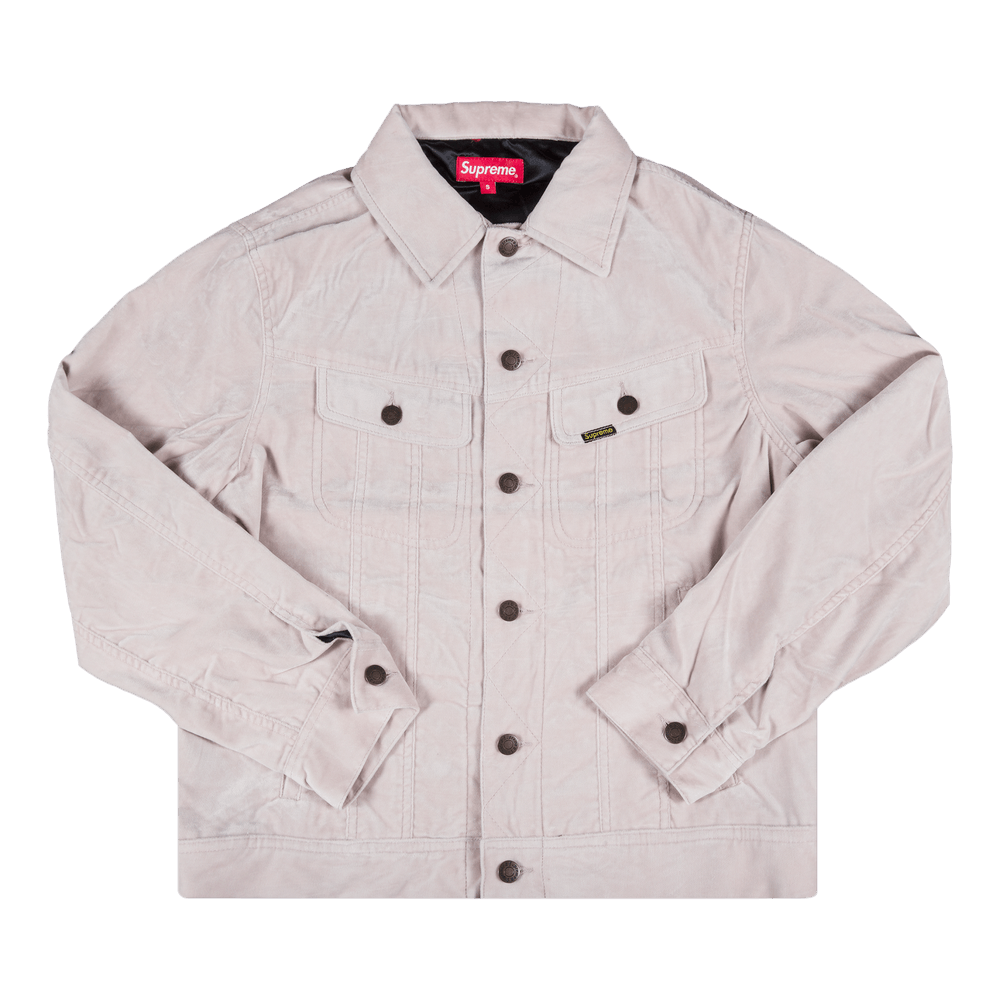 Buy Supreme Velvet Trucker Jacket 'Pink' - FW17J78 PINK | GOAT