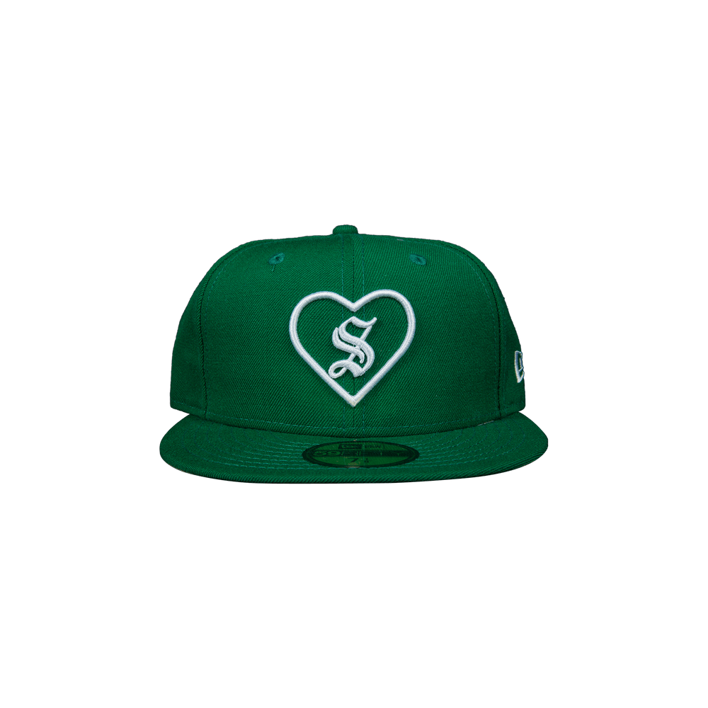 Buy Supreme Heart New Era 'Green' - FW17H105 GREEN | GOAT