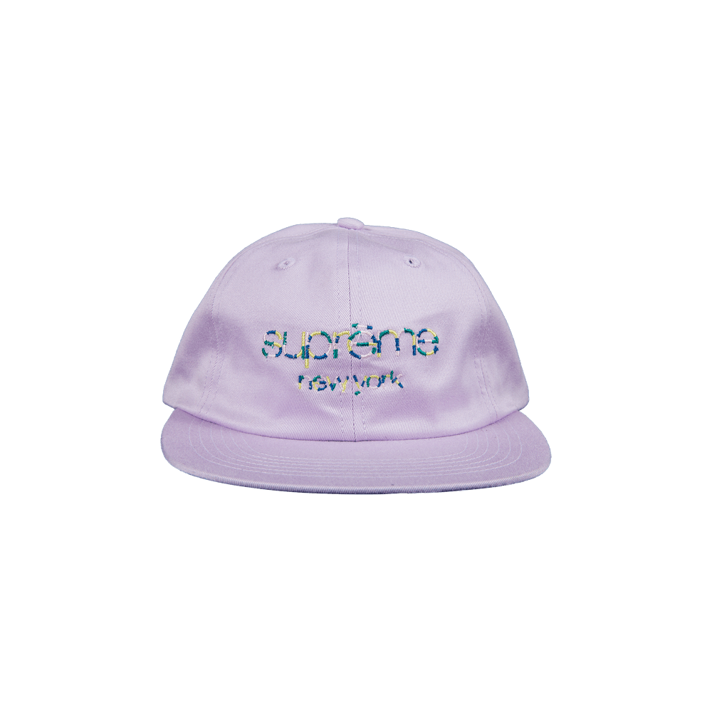 Buy Supreme Multicolor Twill Classic Logo 6-Panel Cap 'Lavender