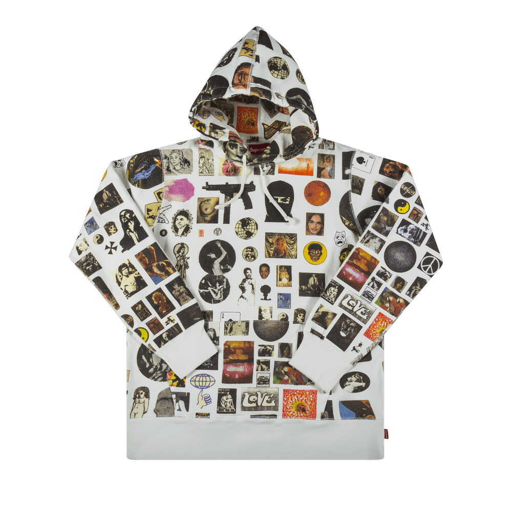 Size l Supreme Thrills Hooded Sweatshirt White