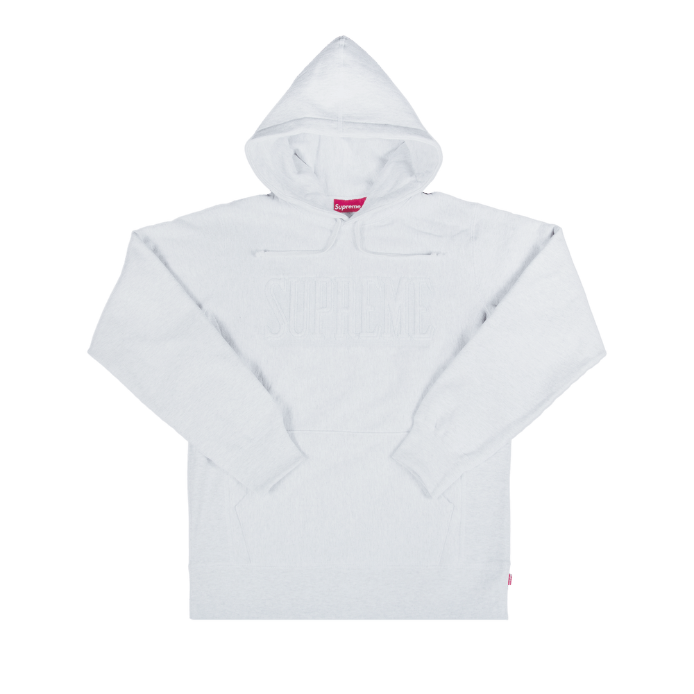 Buy Supreme Embroidered Outline Hooded Sweatshirt 'Grey