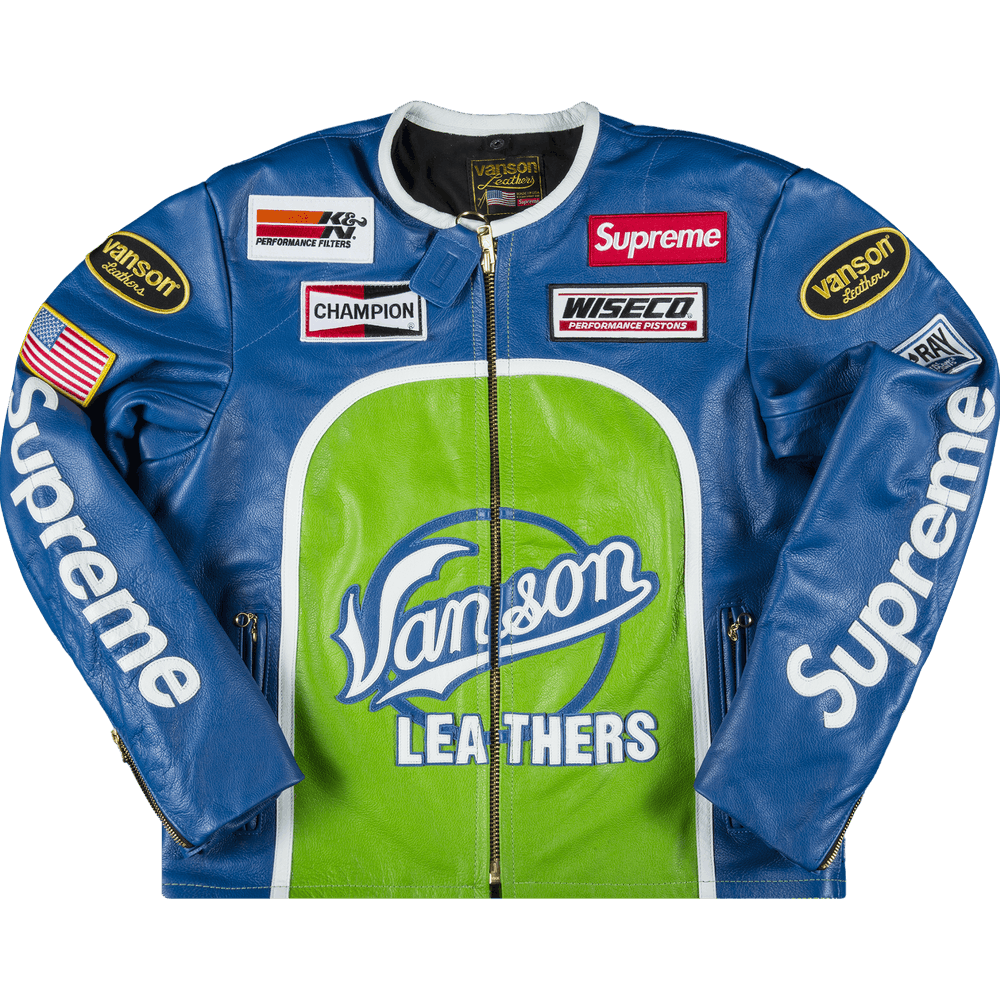 Buy Supreme x Vanson Leather Star Jacket 'Royal Blue' - SS17J35
