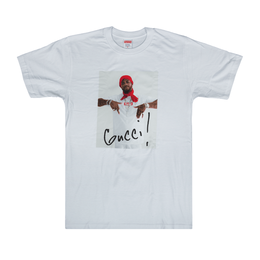 oído medida Archivo Supreme Gucci Mane T-Shirt 'White' | GOAT