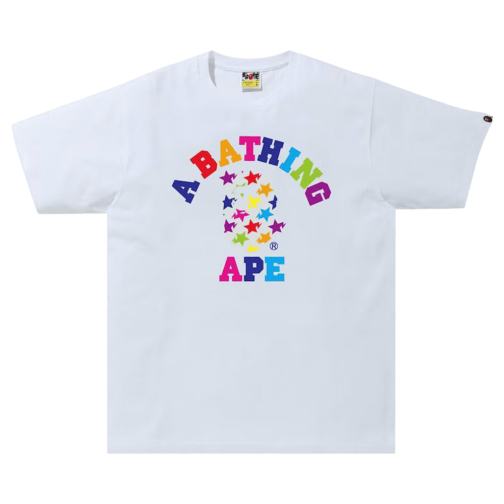 トップス A BATHING APE G-SNK COLLEGE TEE WHITE A BATHING APE atmos Bape A Bathing Ape G-Snk College Tee