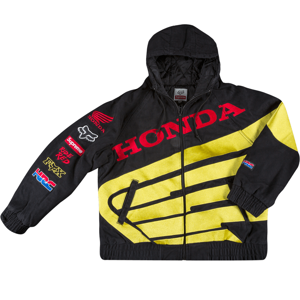 Supreme x Honda Fox Racing Puffy Zip Up Jacket 'Black'