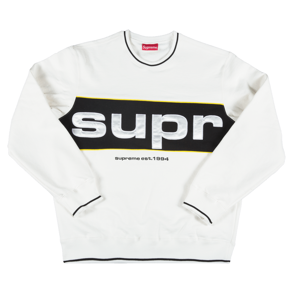 Buy Supreme Piping Crewneck 'White' - FW19SW53 WHITE | GOAT