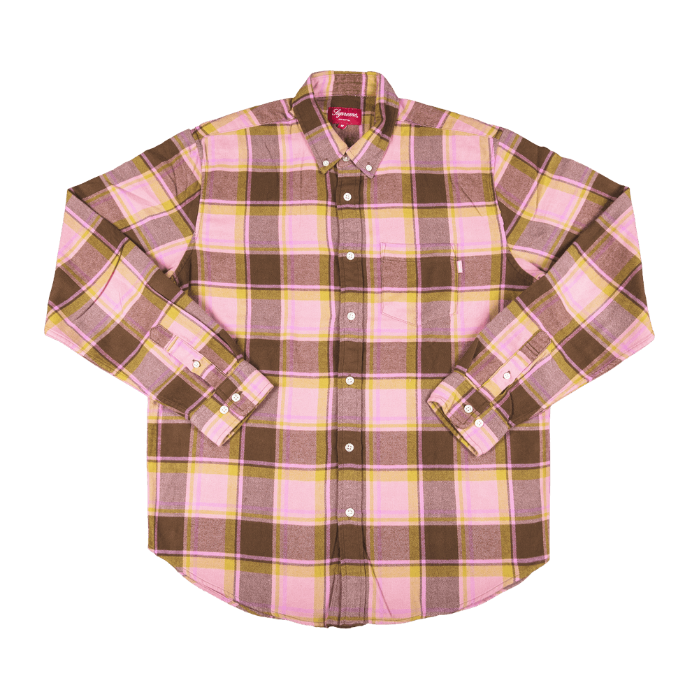 ファッションの SUPREME Tartan Flannel Shirt Pale Pink