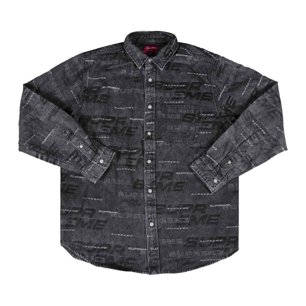 トップス supreme Dimensions Logo Denim Shirt Supreme Dimensions Logo Denim Shirt (FW19) - $138