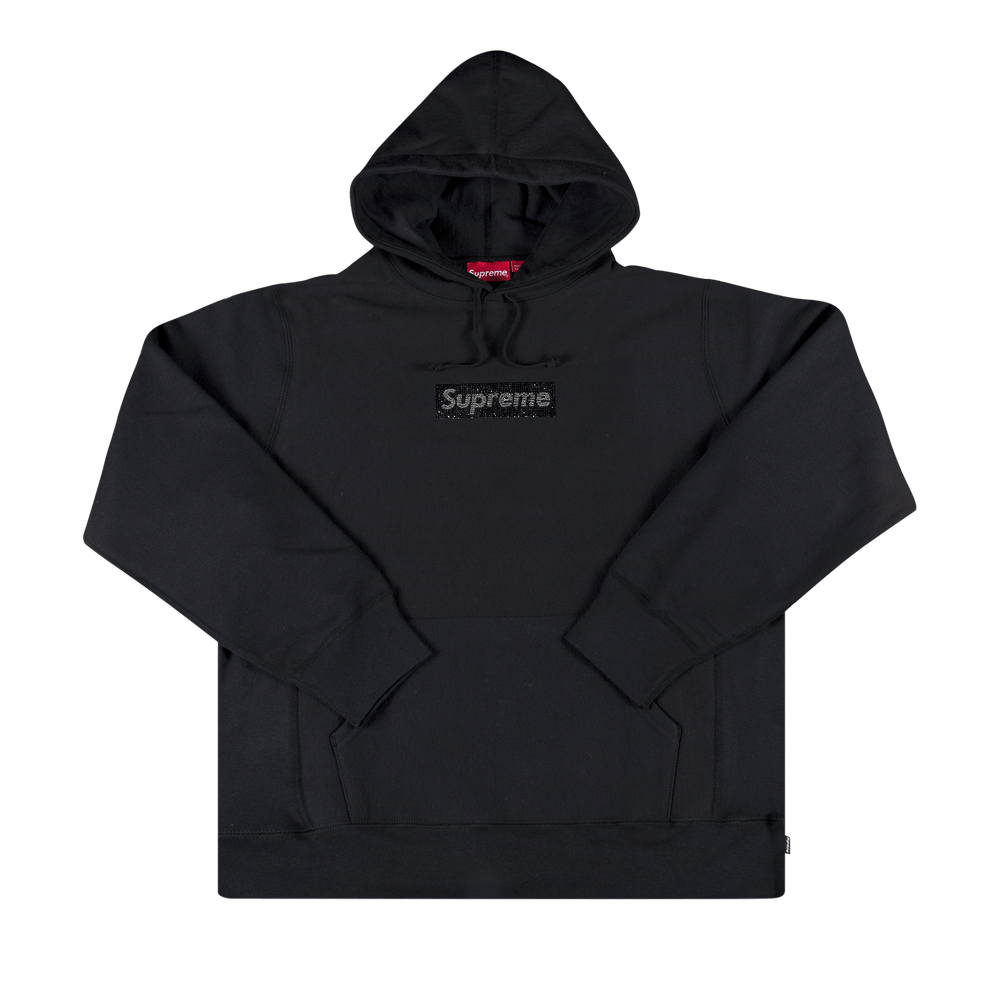 Supreme x Swarovski Box Logo Hooded Sweatshirt 'Black'