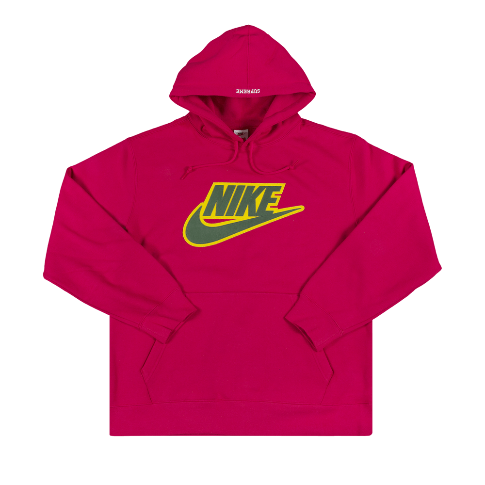supreme nike hoodie red