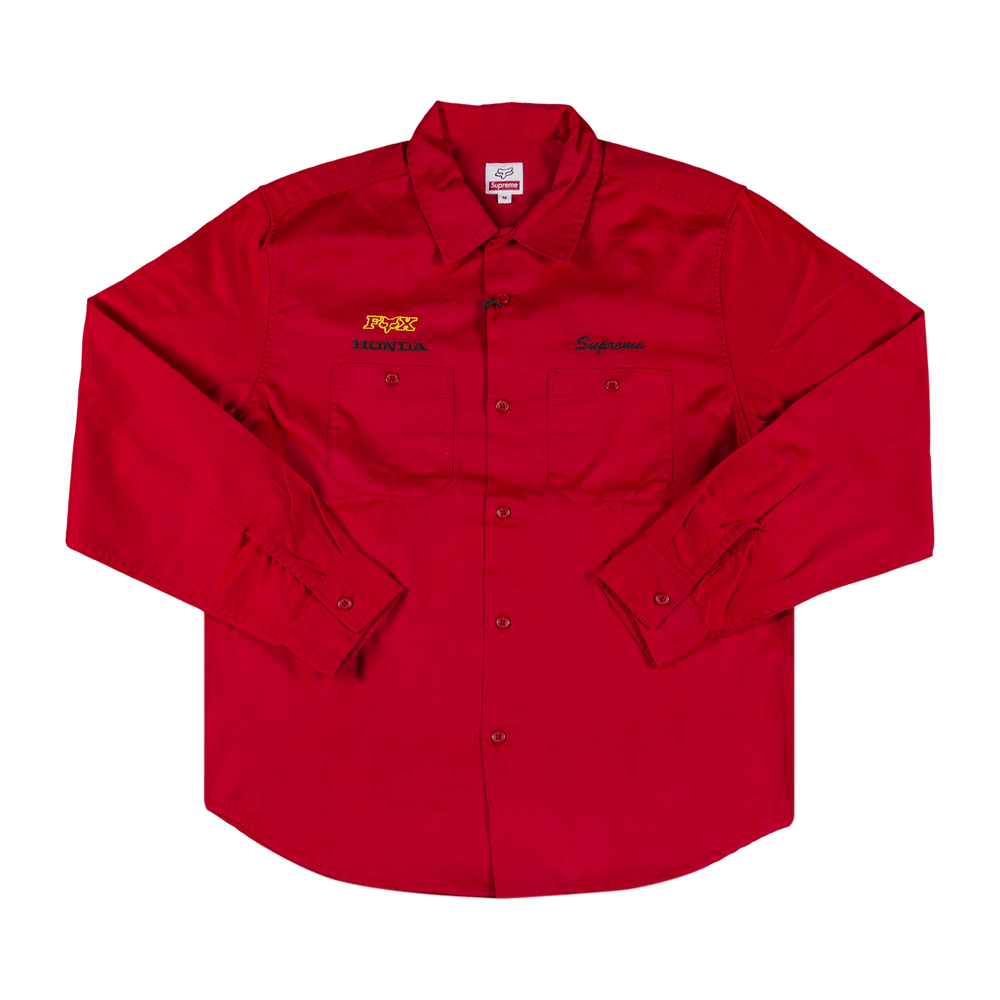 Supreme racing logo work hotsell shirt